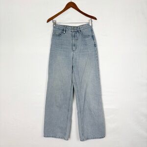 Thrills Holly Organic Cotton Wide Leg Jean Size 4 Ageless Blue High Waist